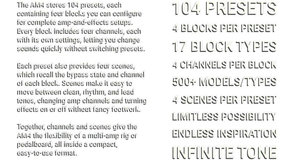 Presets, Scenes, Channels, and more!